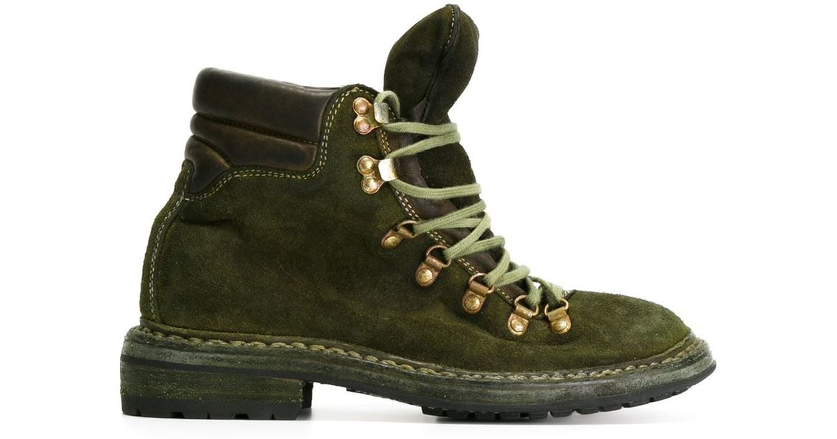 Guidi Leather Hiking Boot in Green - Lyst