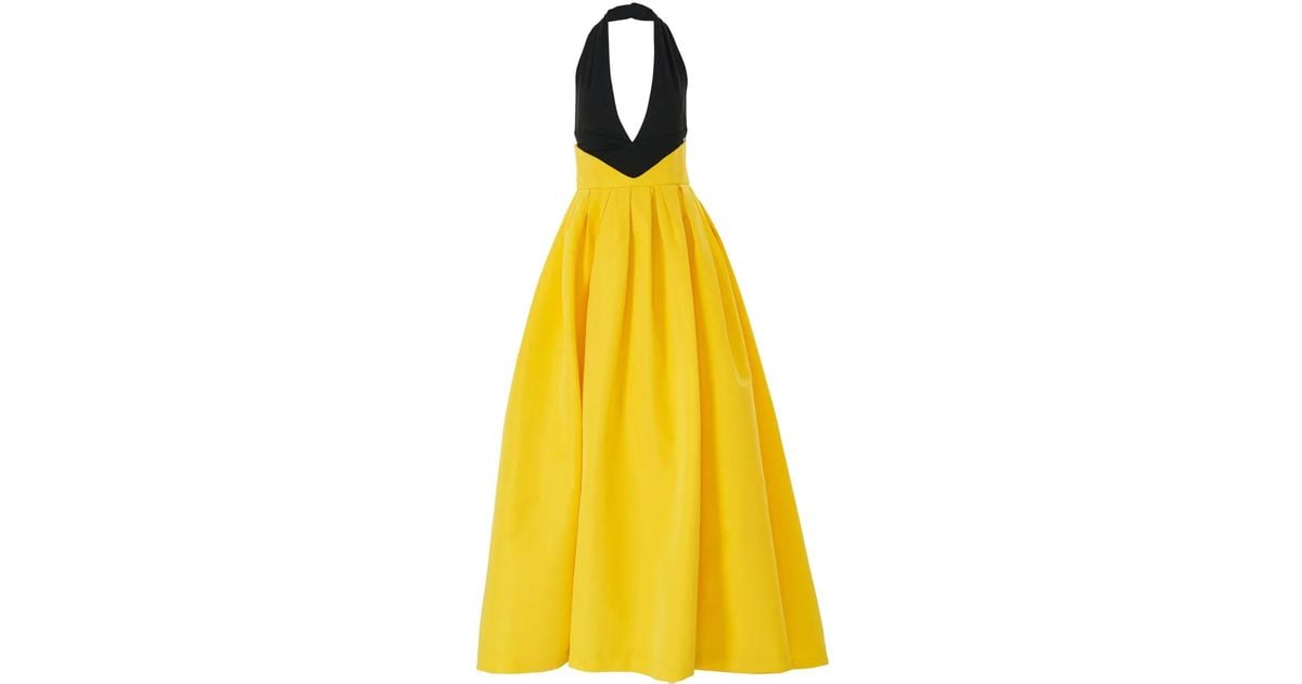 carolina herrera yellow dress Embroidered Tulle Strapless Ball Gown | shoulder shape with a gathered wrap Carolina Herrera's FW 2022 Collection: