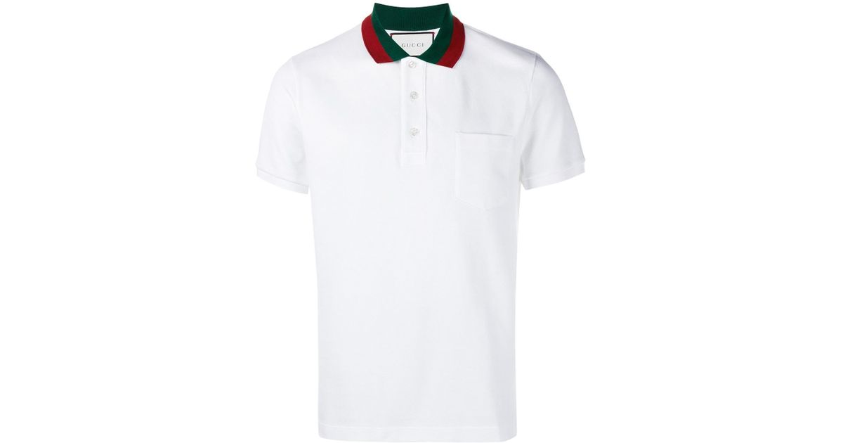 gucci web collar polo shirt