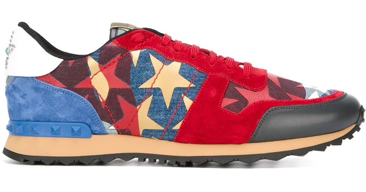 valentino rockrunner star sneakers