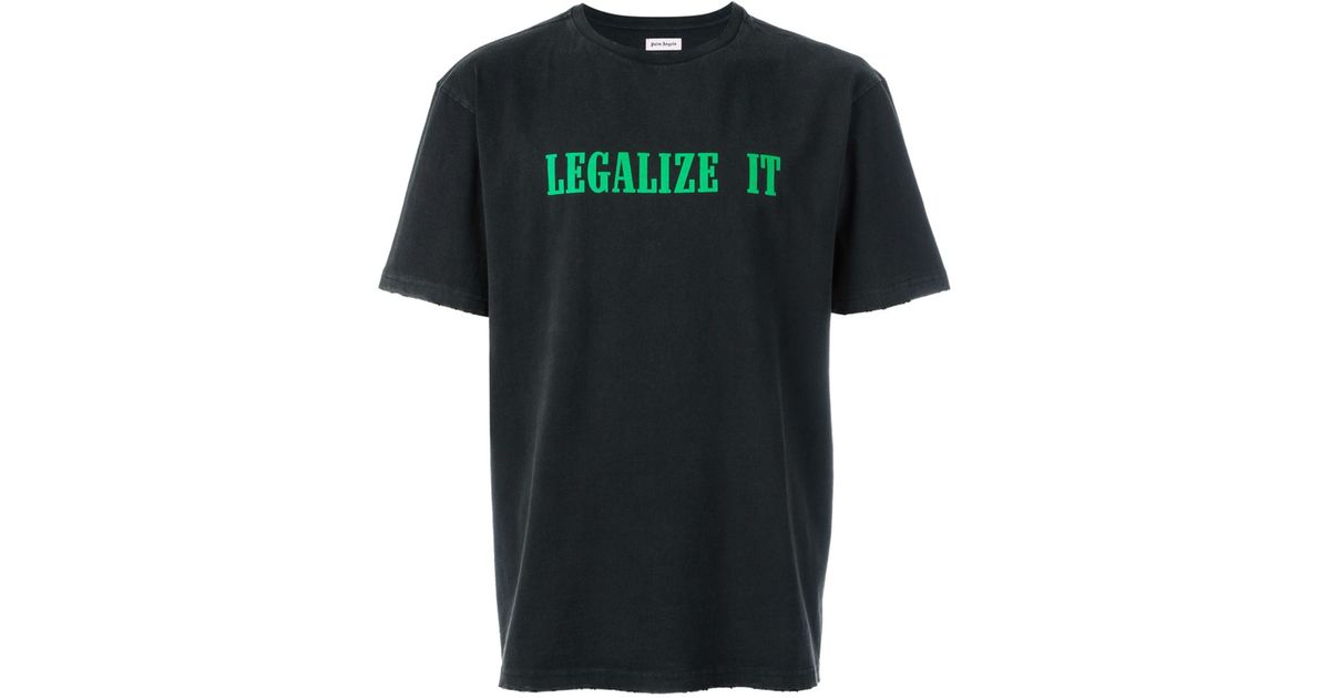 Palm Angels Cotton 'legalize It' Print 