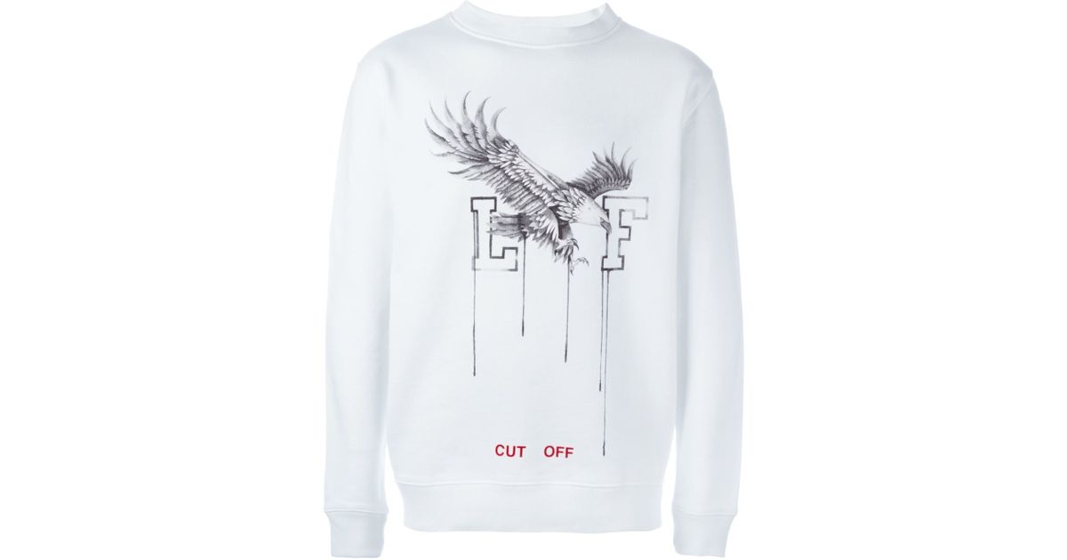Off-White c/o Virgil Abloh Eagle Print Sweatshirt in White for Men | Lyst