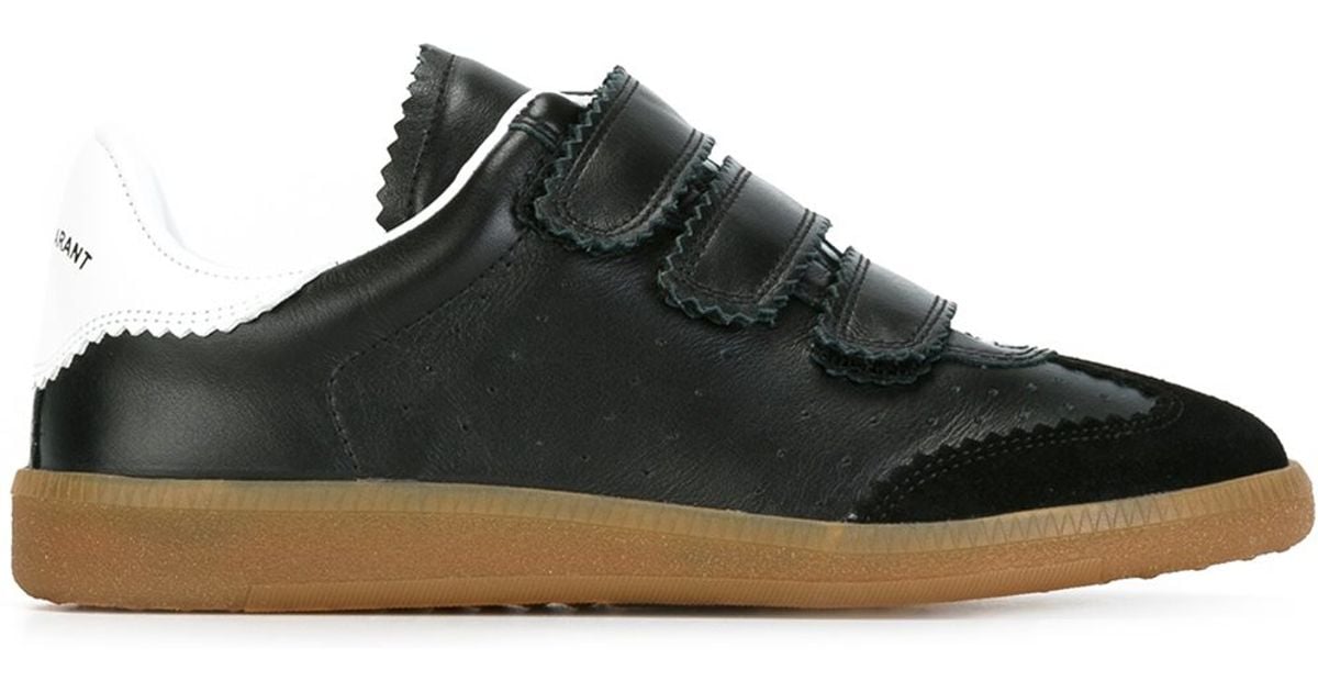 Isabel Marant Leather Étoile 'beth' Sneakers in Black | Lyst