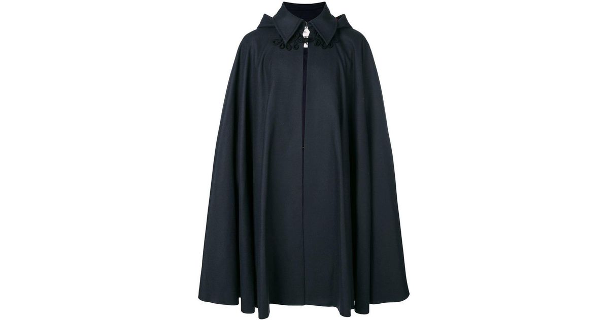 Vivienne Westwood Hooded Cape Coat in Blue for Men | Lyst