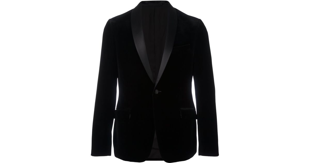 Z Zegna Velvet Shawl Collar Tuxedo Jacket in Black for Men | Lyst