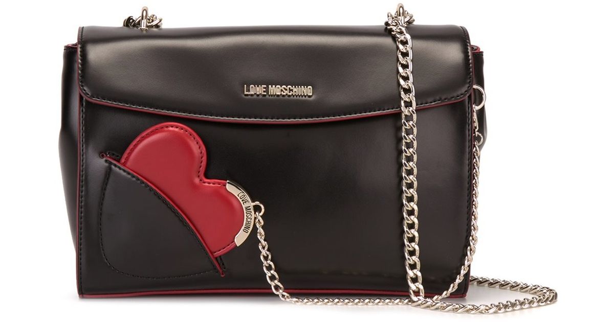 Love Moschino Heart Crossbody Bag in Black - Lyst