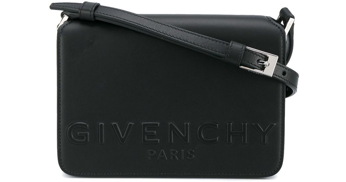 Givenchy Leather Embossed Logo Crossbody Bag Lyst