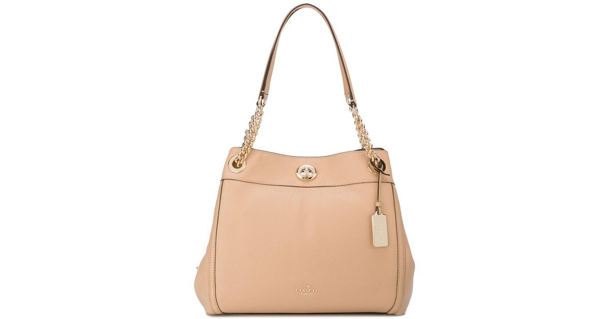 coach shoulder bag with chain black