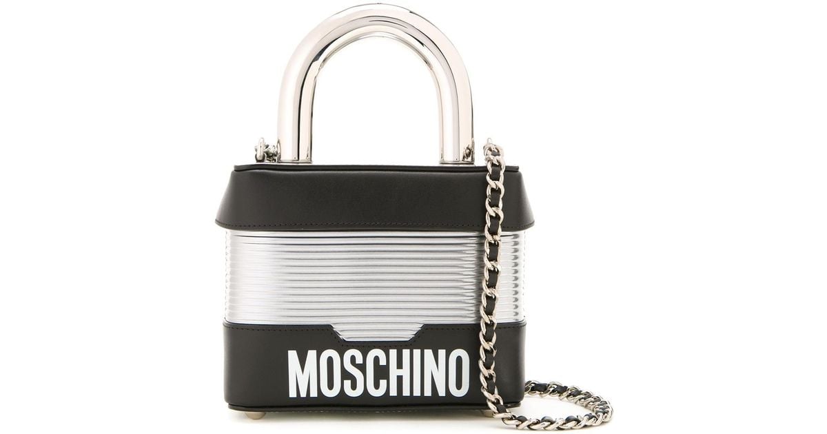 Moschino Leather Padlock Shoulder Bag 