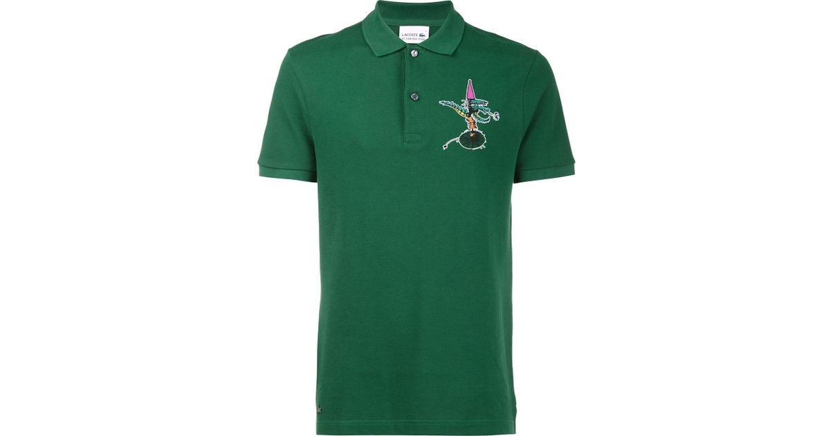 Lacoste Cotton X Jean-paul Goude Printed Logo Polo Shirt in Green for Men |  Lyst