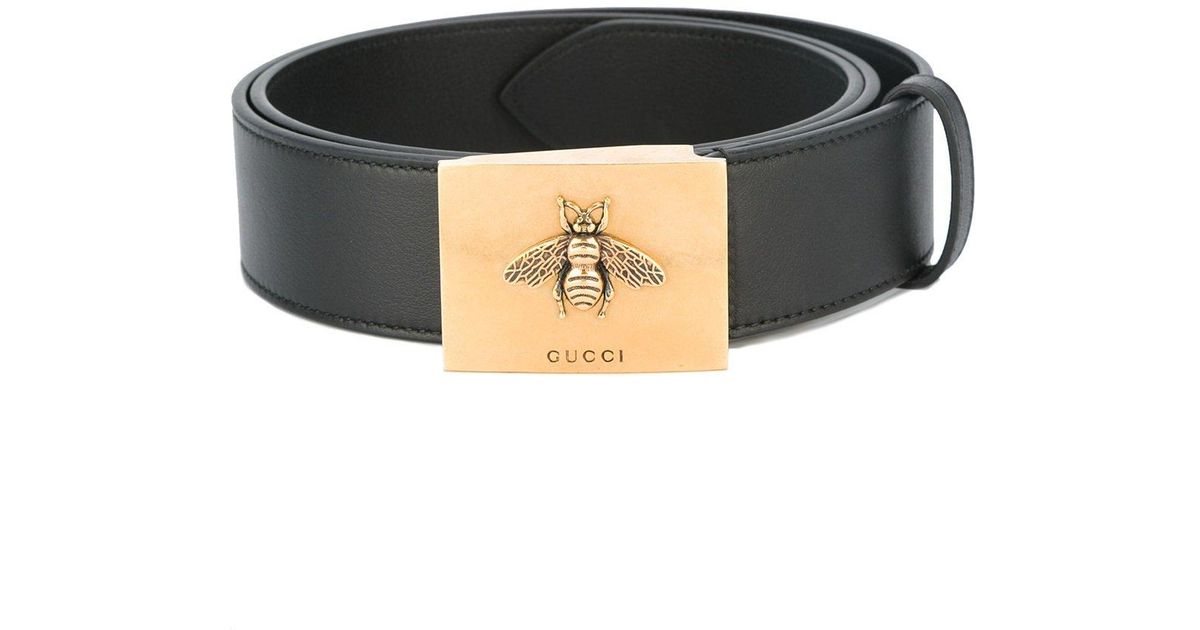 Gucci Bee Buckle Belt in Black for Men Lyst