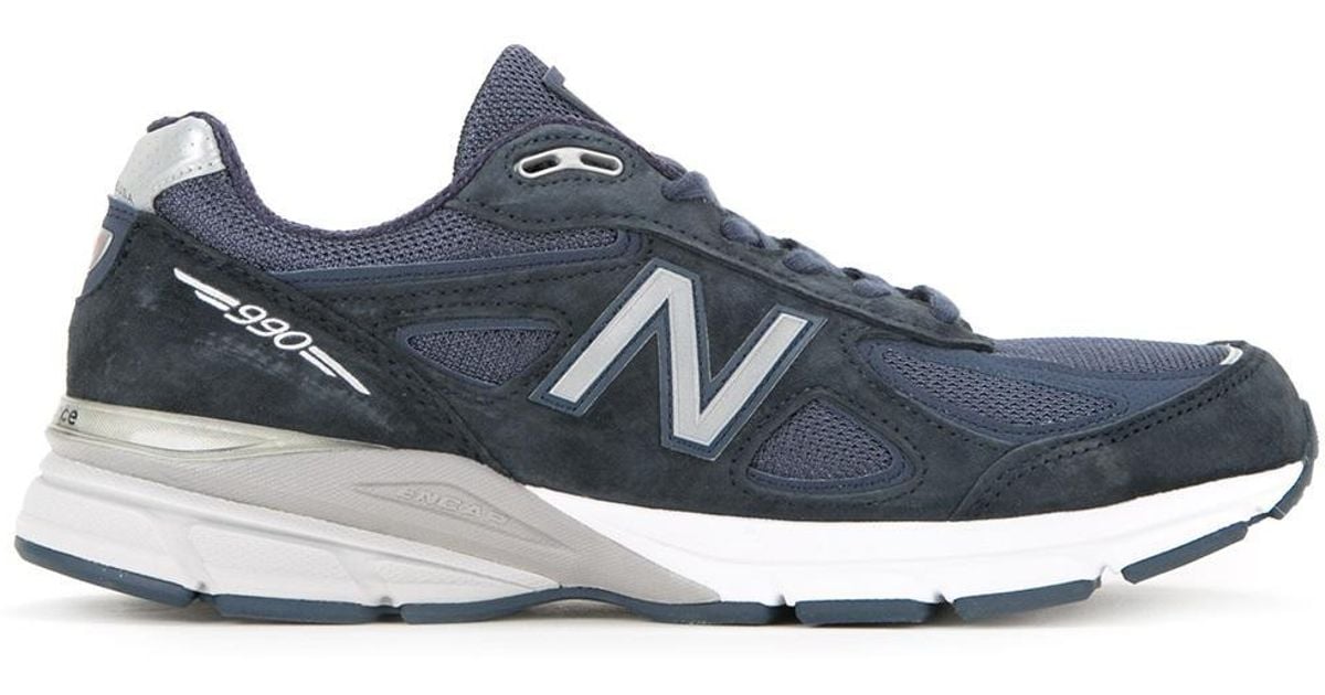 New Balance Suede 990 V4 Sneakers in Blue for Men - Lyst