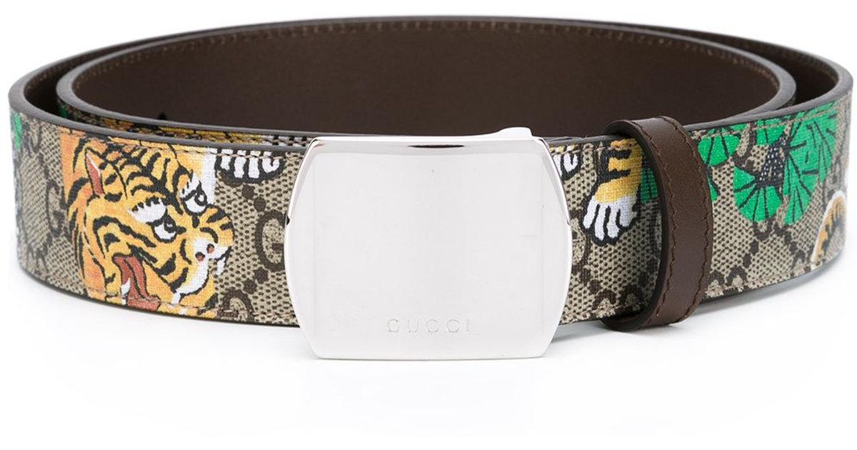 gucci tiger print belt