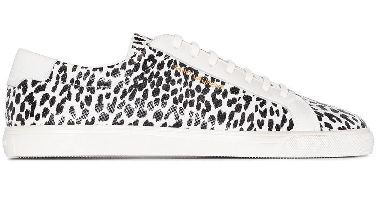 saint laurent andy sneaker leopard