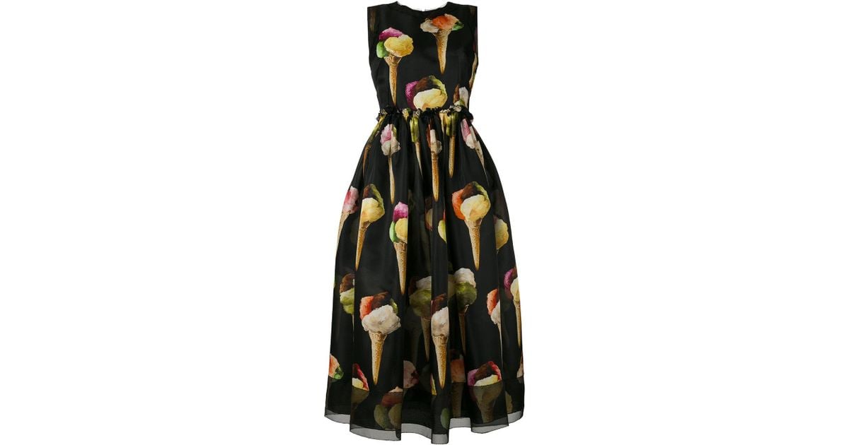 Dolce Gabbana Ice cream Print Dress in Black Lyst