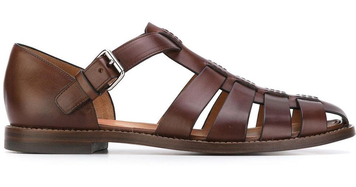 Church's Leather Fisherman Spider Sandals in Brown for Men | Lyst