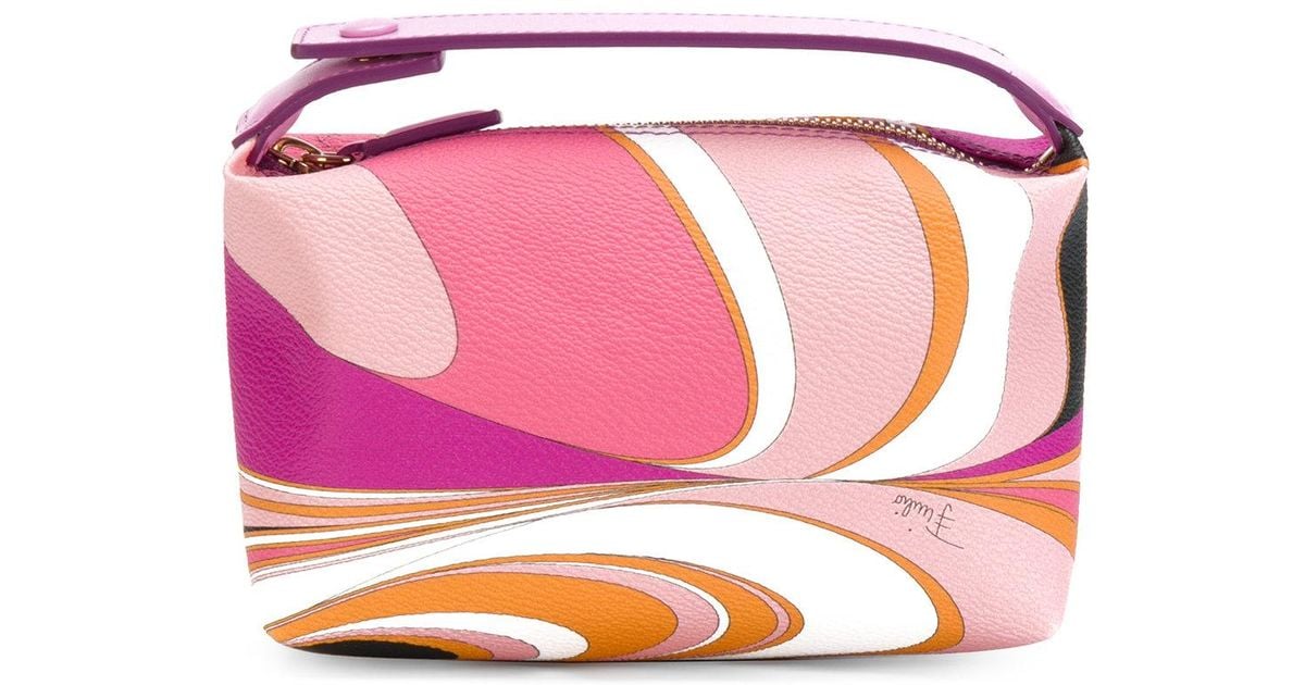 Emilio Pucci Printed Toiletry Bag in Pink Lyst UK