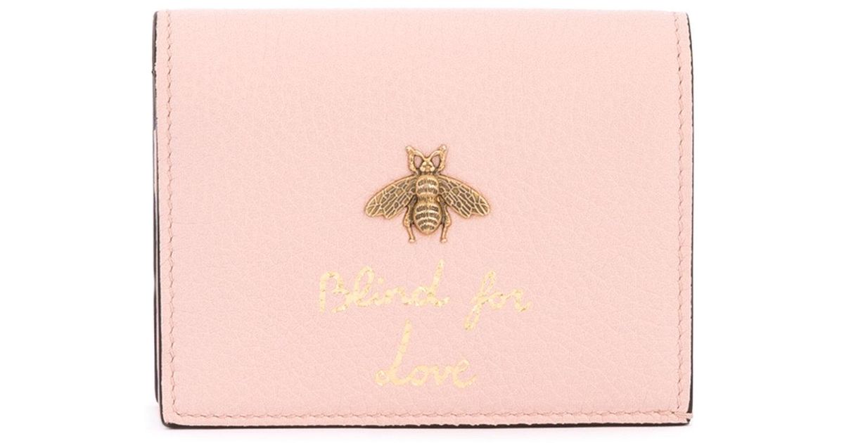Gucci Leather 'blind For Love' Wallet in Pink/Purple (Pink) | Lyst