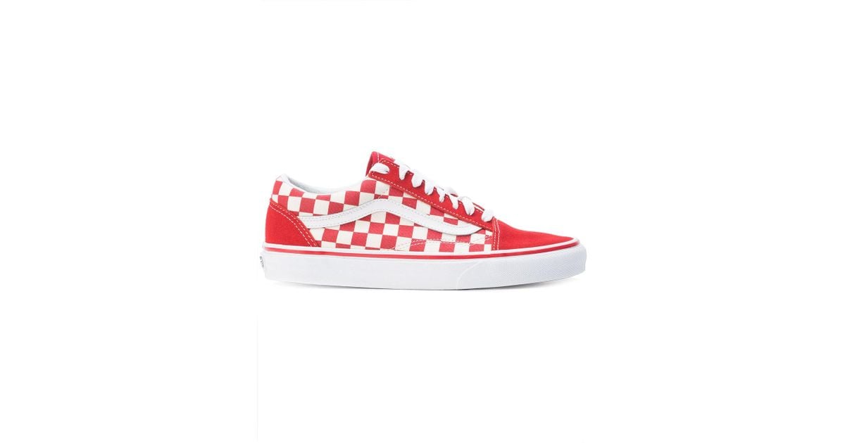 vans checkered lace