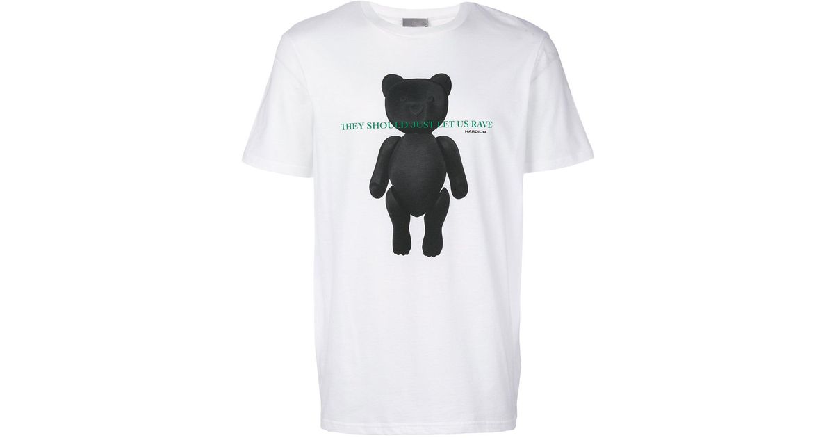 Dior Homme Cotton Bear Print T-shirt in White for Men | Lyst UK