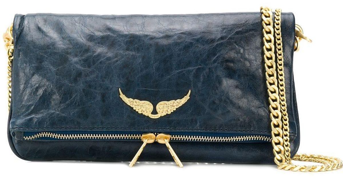 Bolso de hombro Rock Crush Zadig \u0026 Voltaire de Cuero de color Azul | Lyst