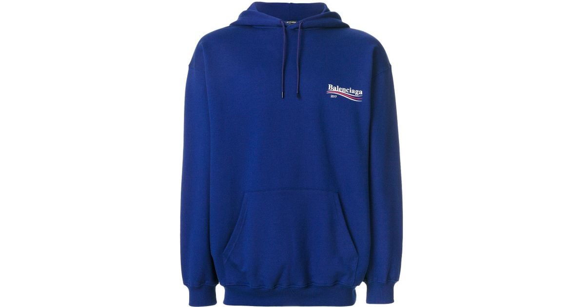 balenciaga hoodie blue