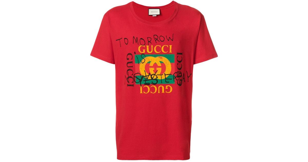 red gucci t shirt