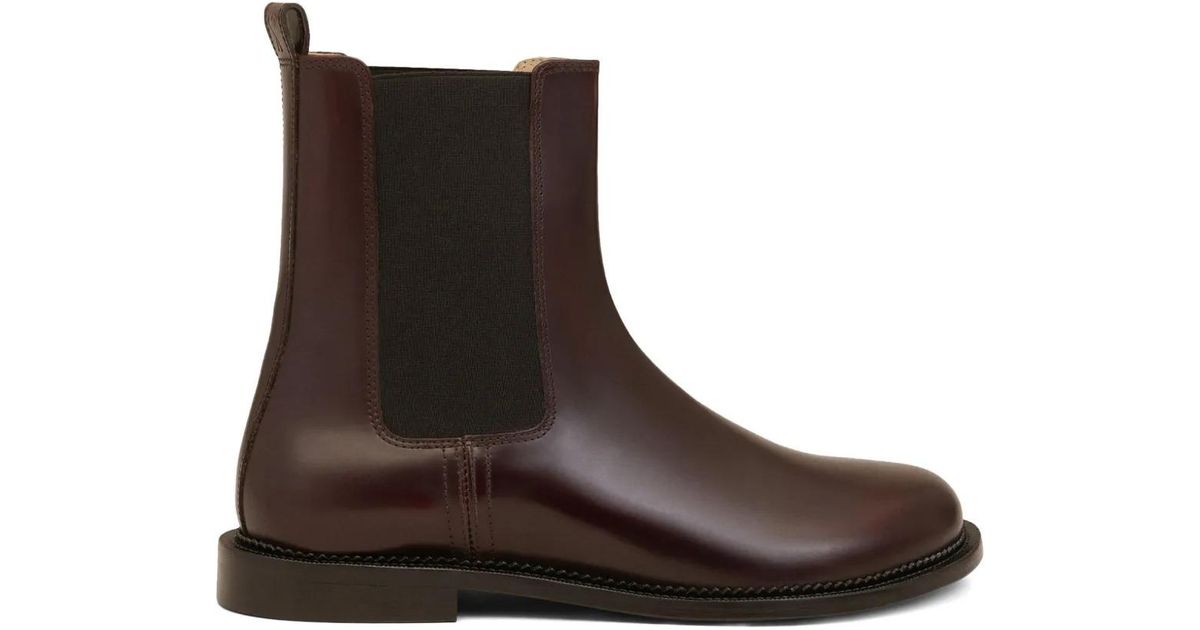 Ami Paris Anatomical-Toe Leather Chelsea Boots in Brown for Men | Lyst