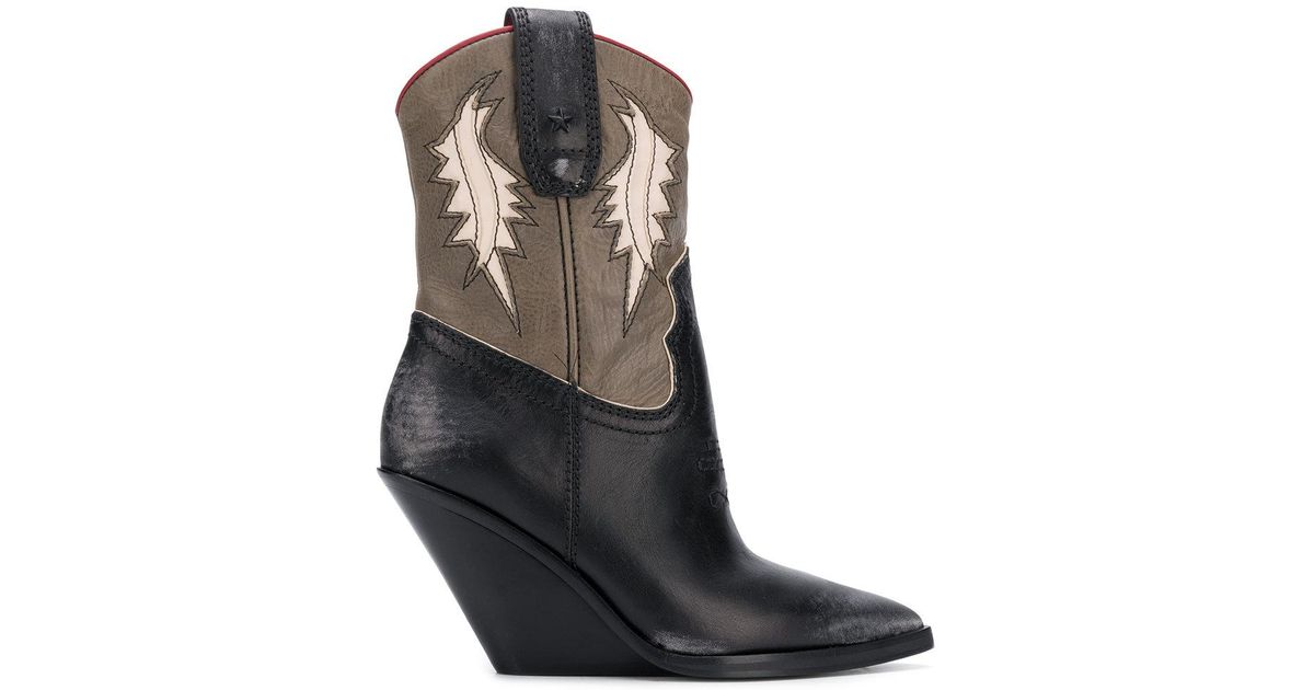 wedge cowboy boots