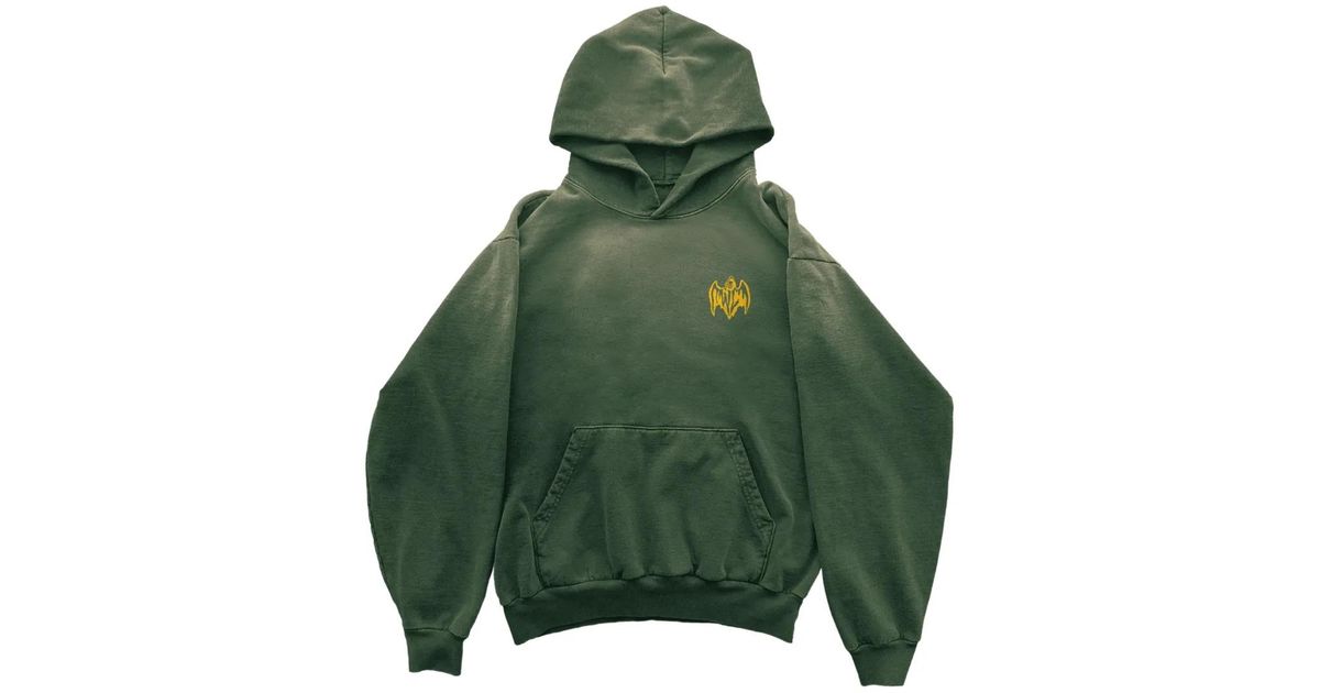 Warren Lotas Thousand Yard Stare Faded Print Hoodie in Green for Men | Lyst