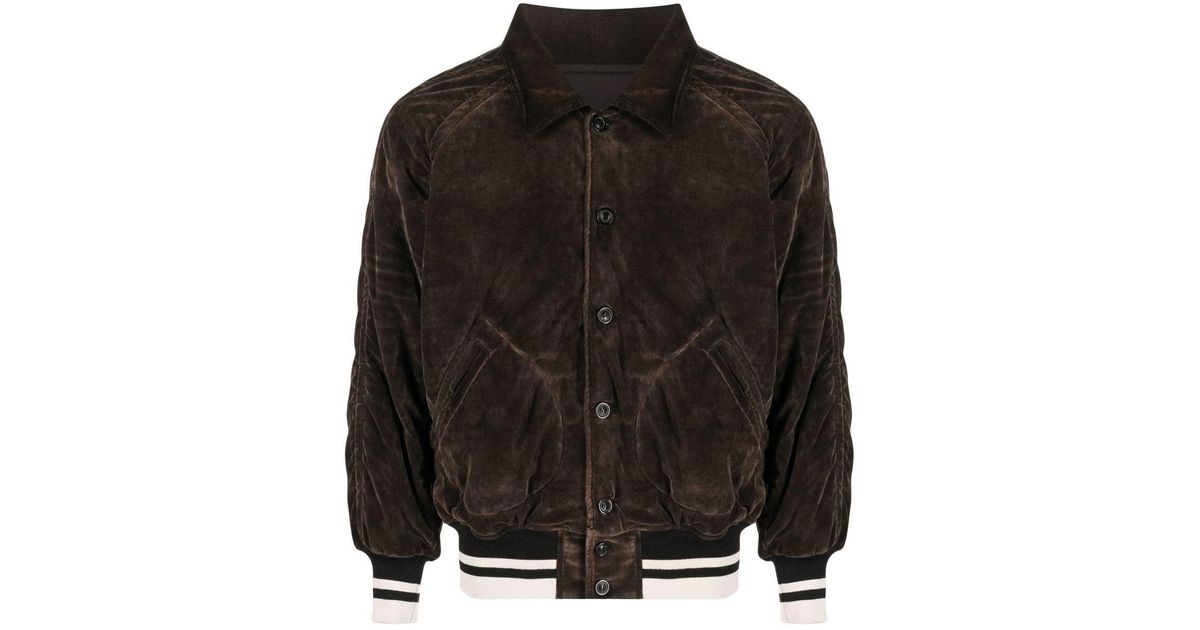 ジャケット・アウター maison margiela cropped velvet jacket 40 Maison Margiela Cropped Velvet Bomber Jacket in Black for