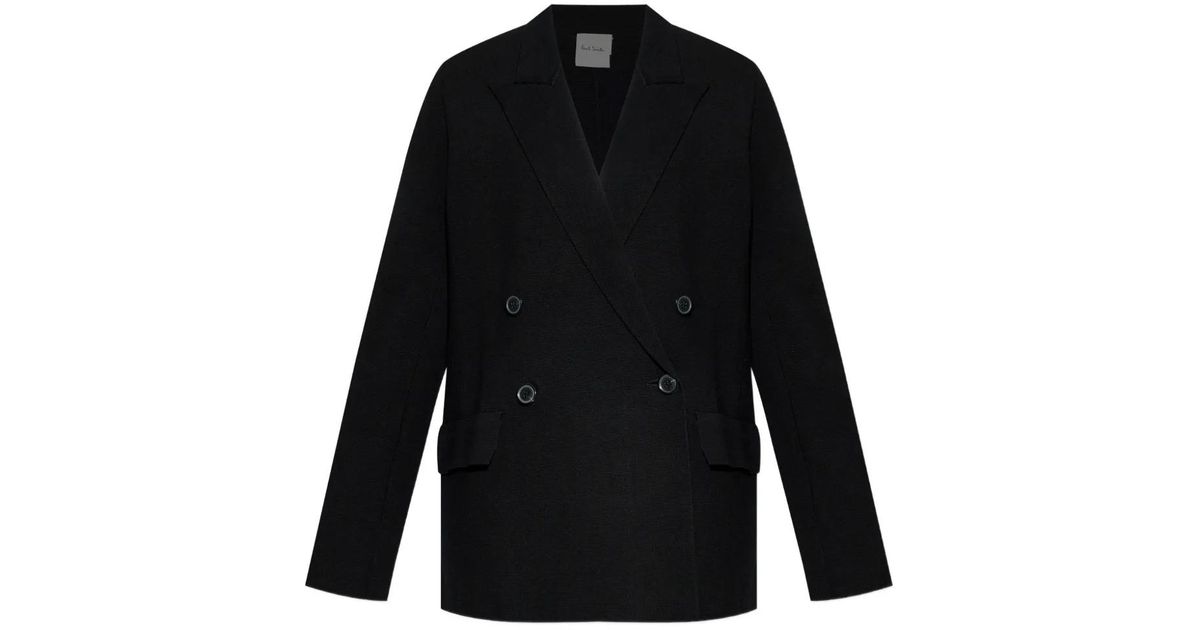 Paul Smith Double Breasted Blazer In Black Lyst UK paul-smith-double-breasted-blazer-in-black-lyst-uk