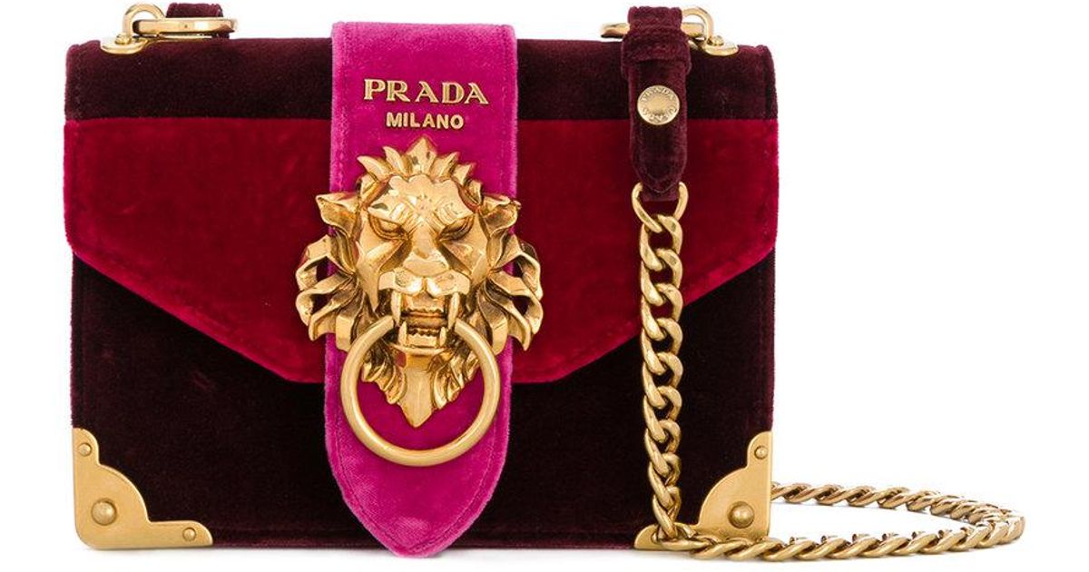 prada lion cahier bag