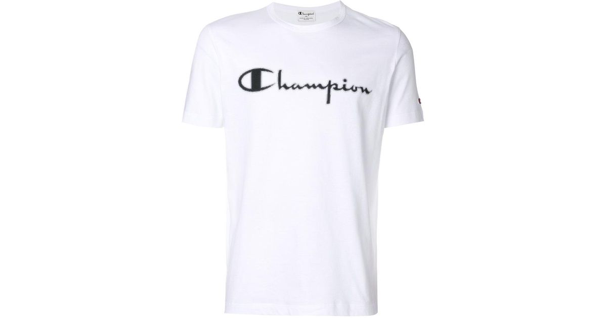 champion t shirt black and white