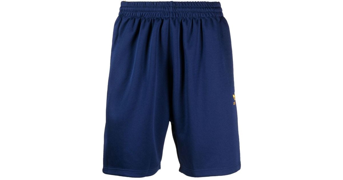 adidas Adicolor Classics+ Kneelength Track Shorts in Blue for Men Lyst