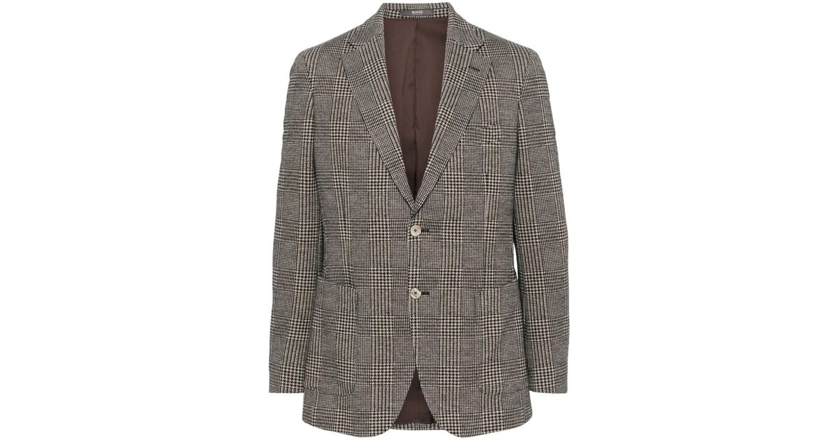 Boglioli Manteau Motif Prince De Galles Blazer À Motif Prince De