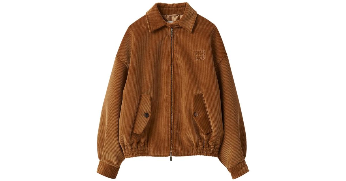 ジャケット MIUMIU OVERSIZED PADDED BOMBER JACKET IN CORDUROY bg_4934809_100244_c