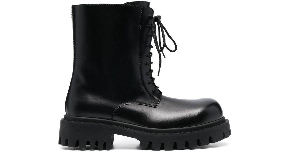 Balenciaga Sergent 20mm Lace-up Boots in Black for Men | Lyst Canada