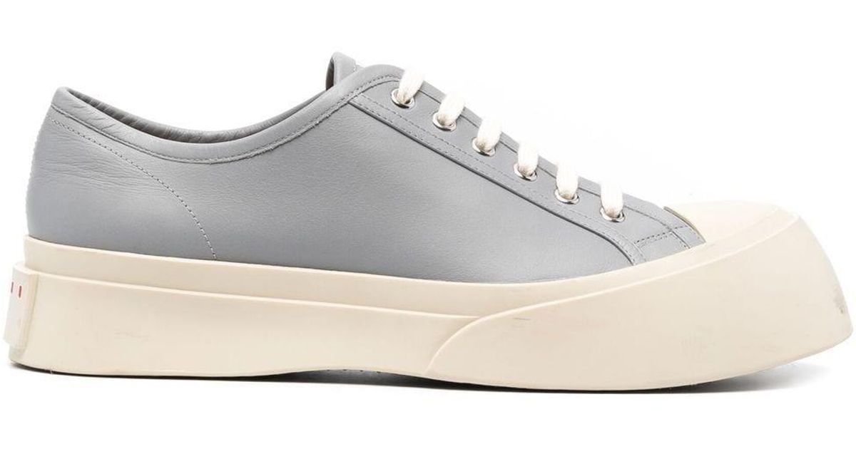 Marni Pablo Low-top Leather Sneakers in Grey (Grey) for Men | Lyst ...