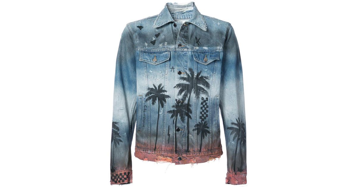 amiri palm tree jacket