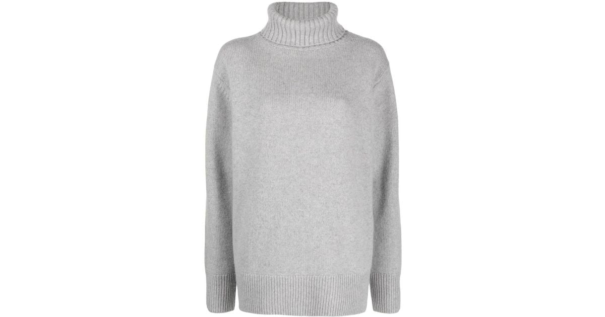 JOSEPH Roll neck Cashmere Jumper in Grey Lyst Australia