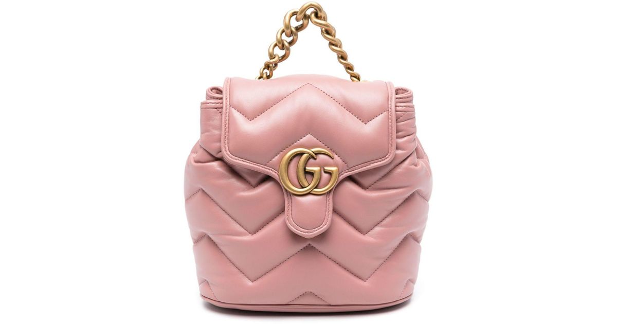 Pink deals gucci backpack