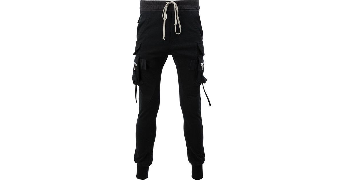 Rick Owens Cargo Sweatpants in Black for Men | Lyst
