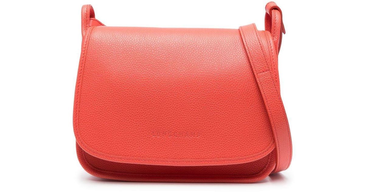 Longchamp Medium Le Foulonné Crossbody Bag in Red Lyst