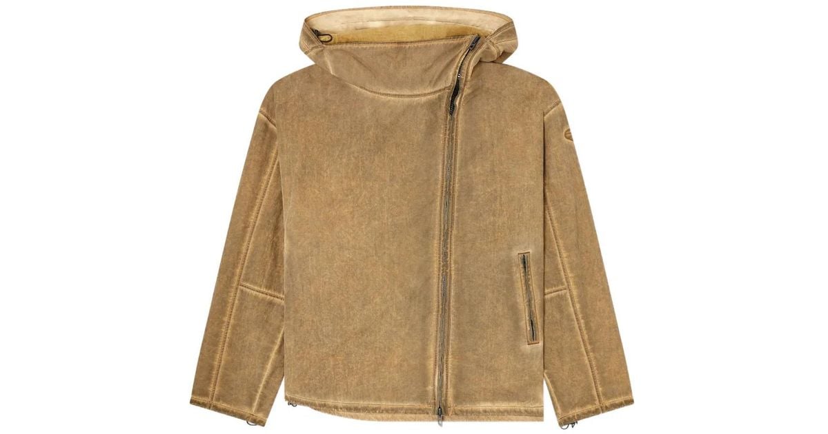 DIESEL J-Squad-Treat Hooded Zip Jacket in Natural for Men | Lyst UK