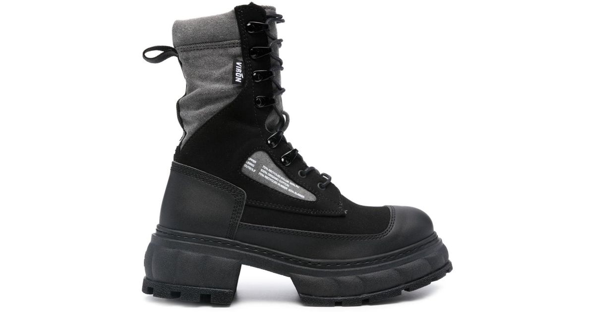 Viron Venture Combat Boots in Black Lyst