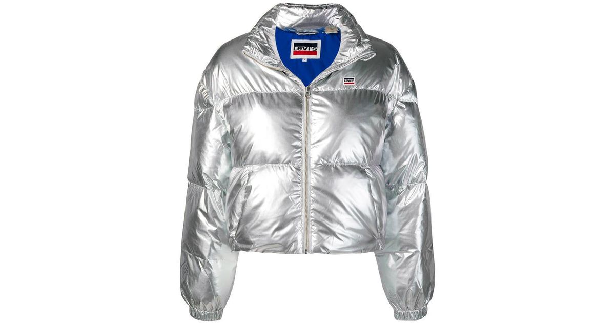 levis silver puffer jacket