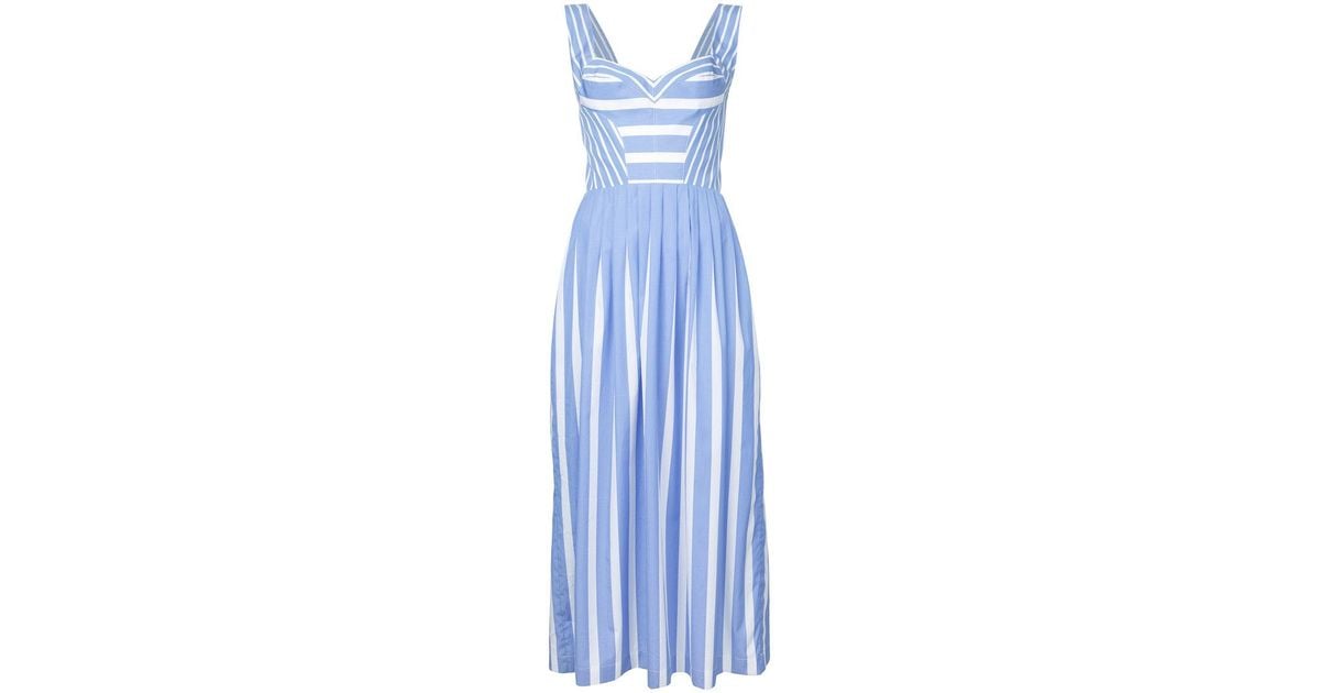 blue striped sundress