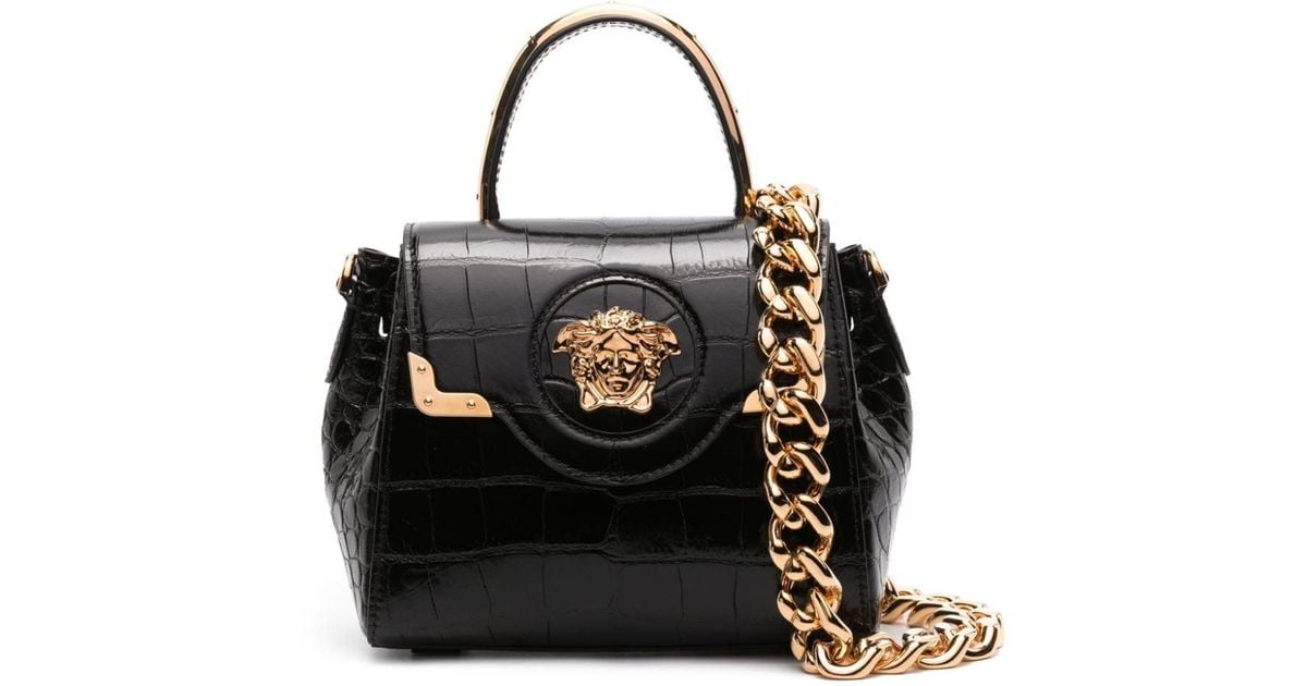 Versace Small La Medusa Tote Bag in Black Lyst UK