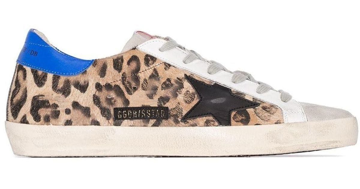 Golden Goose Deluxe Brand Goose Superstar Snow Leopard Print Sneakers